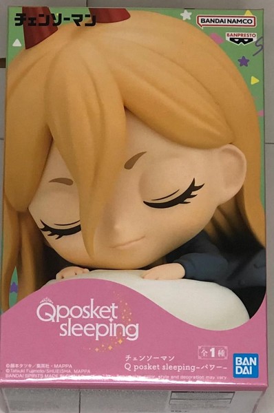 Banpresto BP88663P Figur Q Posket Sleeping Power Chainsaw Man, 7 Cm, Mehrfarbig-image