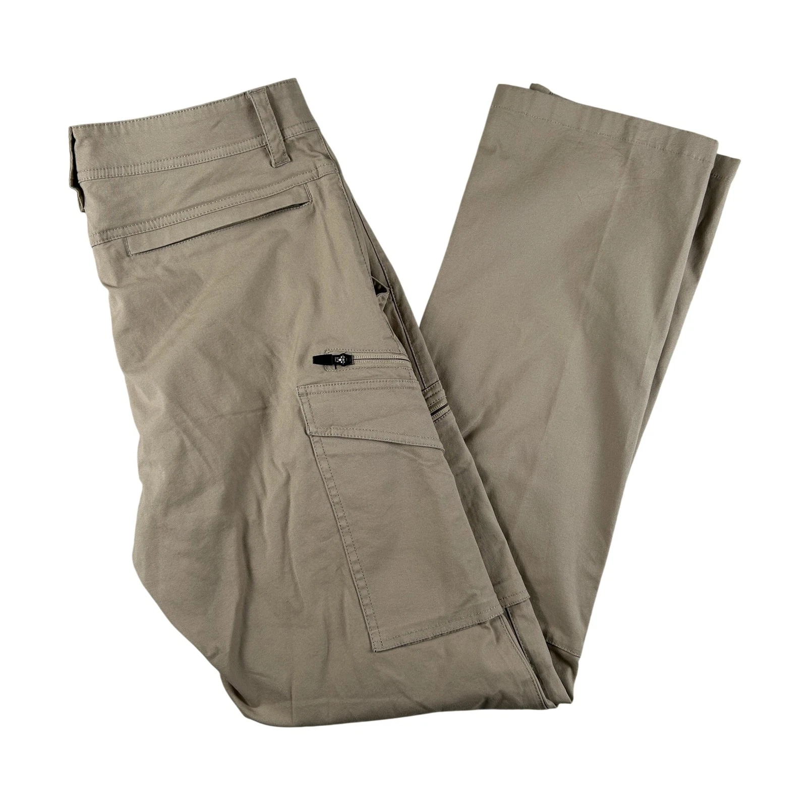 Orvis Pants Mens 32x32 Beige Stretch Canvas Cargo Travel Outdoor Hiking Utility