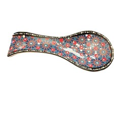 Turkish Hand Painted Floral Ceramic Spoon Rest Design Kitchen Decor Handmade