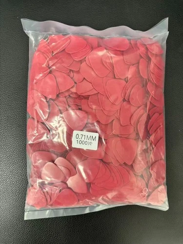 Wholesale 1000pcs Medium 0.71mm Blank Guitar Picks Plectrum Celluloid Solid Red