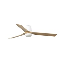 DC Deckenventilator Mit Fernbedienung Punt Tub Weiss Ahorn 130Cm LED Ventilator