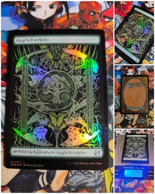 MTG Forest V.2 Full Art Phyrexian Land FOIL -NM PX- Phyrexia: All will be ONE OG