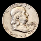1958-D Franklin Half Dollar 50C Coin 90% SILVER