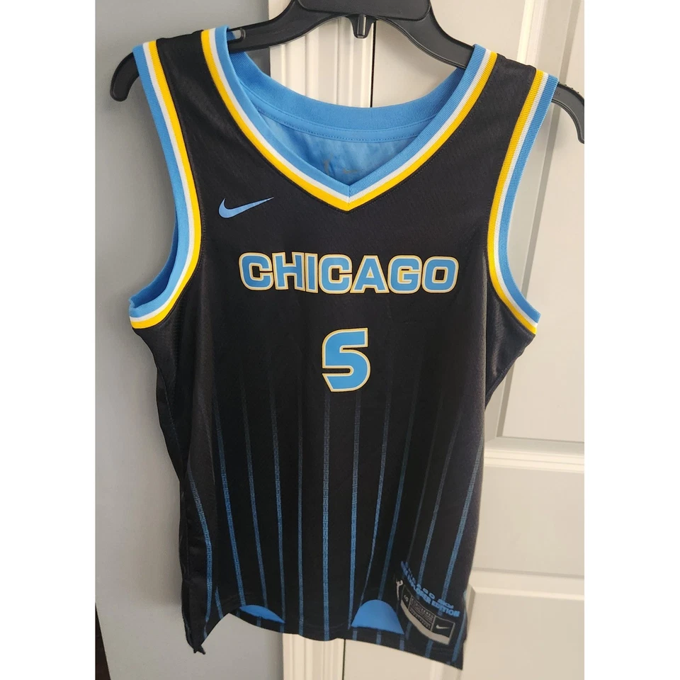 Nike Chicago Sky Angel Reese #5 WNBA Explorer Edition Jersey Black Blue Women Sm - Image 3 of 4