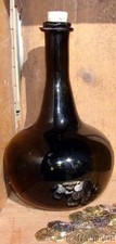 17th Century Handblown Green Wine Bottle Pirate Replica