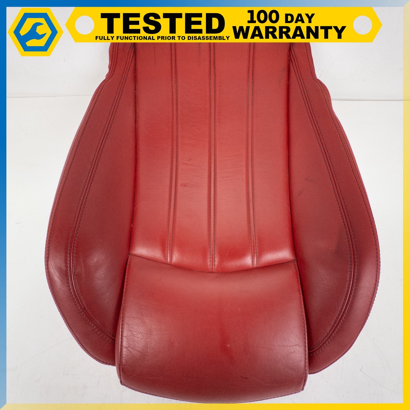 08-19 MASERATI GRANTURISMO FRONT RIGHT SIDE LOWER BOTTOM SEAT CUSHION RED OEM