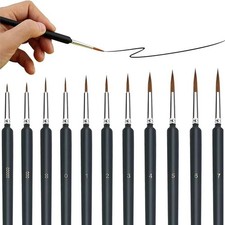 Pinselset 11 teilig fein Modellbau Acryl Hobb...