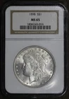 1898 (MS65) Morgan Silver Dollar $1 NGC - GEM Morgan Dollar