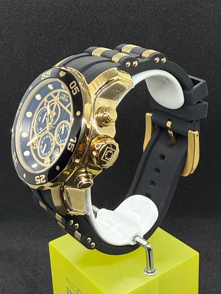 INVICTA PRO DIVER SCUBA 25710 CRONÓGRAFO HOMBRE DORADO NEGRO 48MM NUEVO Foto 3 de 4