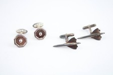 Links of London Sterling Silver Cufflinks Aeroplane Modernist Chunky x 2 (28g)