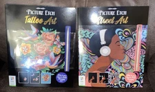 x2 Picture Etch Street Art & Tattoo Art Creative Art Maker Coloring Book Hinkler