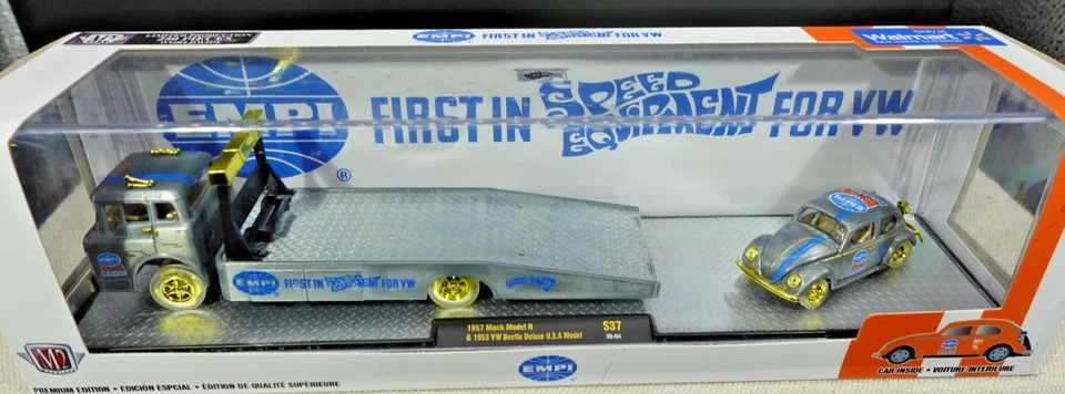 M2 Machines EMPI 1957 Mack Model N & 1953 VW Beetle RAW CHASE 1/250 1/64 - Image 2 of 4