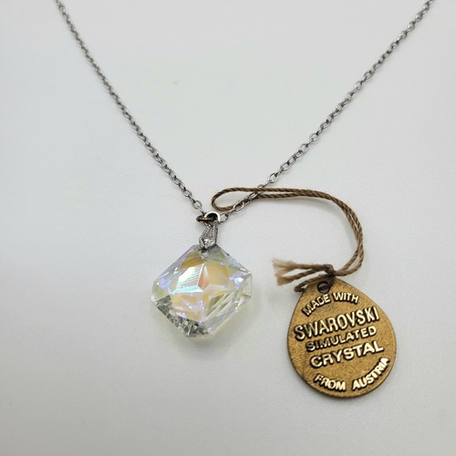 swarovski simulated crystal pendant from Austria necklace. Length 47cm. - Picture 4 of 7