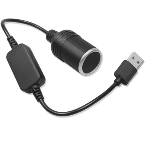 Cable adaptador de encendedor de cigarrillos USB A macho a 12 V para automóvil hembra rt - Imagen 1 de 12