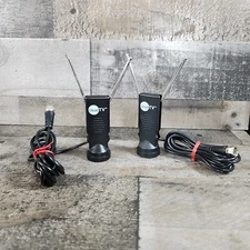 Lot of 2 Clear TV Black Adjustable Digital HD Antenna with Coaxial Cable RV-813