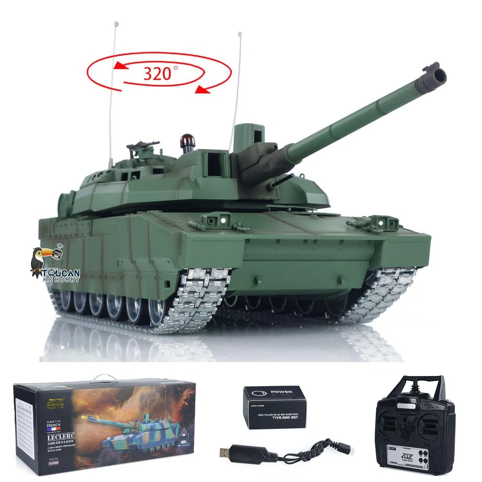 TD 1/16 RC Battle Tank H2408U Leclerc Metal Gearbox Infrared Shoot Barrel Recoil - Image 3 of 4