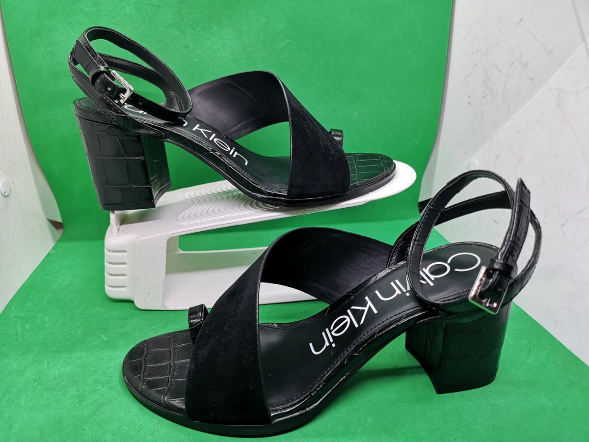 Calvin klein sales shoes black heels