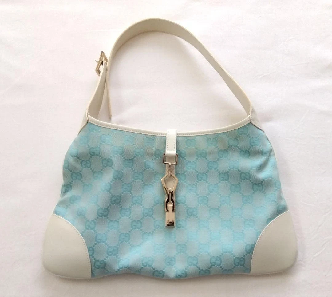 Sac à bandoulière Gucci bleu clair Kandensky Jackie GG #PCB6EP