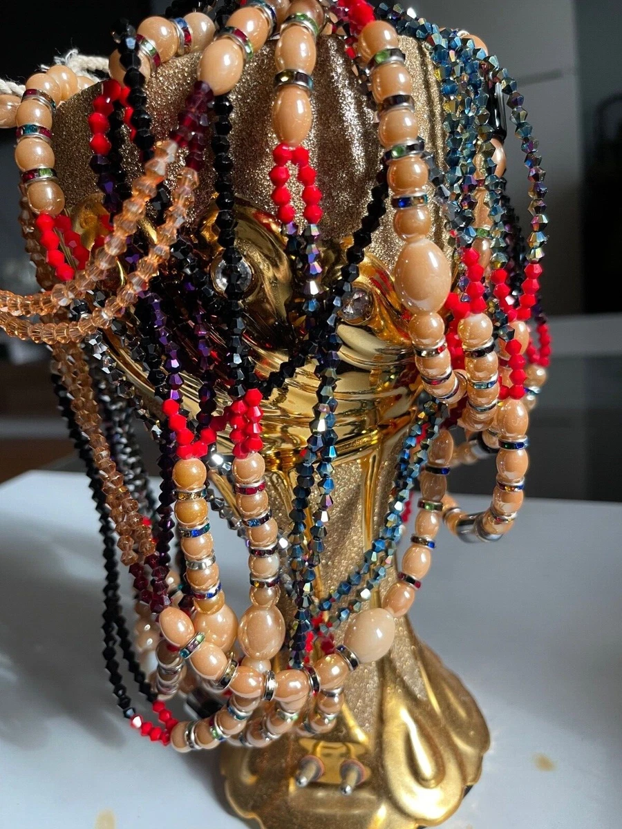 Hand mad african waist beads multicolor adjustable sizes self