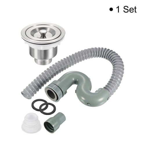 Sink Stopper Bathroom Drain Filter Plug w 80cm Pipe for Basin without Overflow - Picture 3 of 6