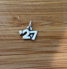 Sterling Silver 9x9mm Small '27 Birth Anniversary Wedding Graduation 2027 Charm