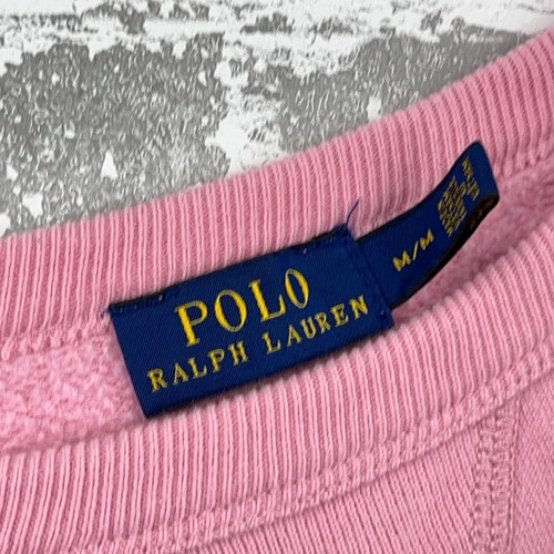 Polo Ralph Lauren Sweatshirt Girls Medium Pink Crew Neck Sweater Youth Kids * - Picture 5 of 11