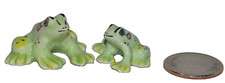 Adult and Child Miniature Green Tree Frog Mini figurine 1" 2" Tall