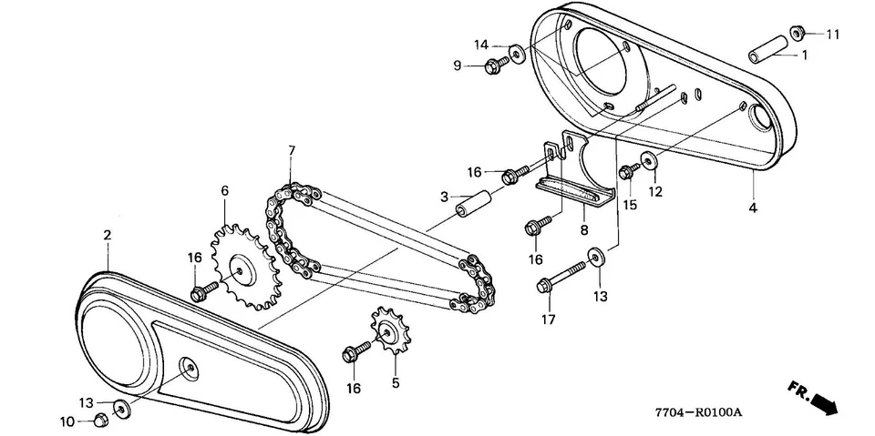 Chain Primary, Honda OEM Tiller FR600/700 FR800 73531-723-751 NOS #420 - Image 2 of 4