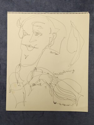 Self Portrait by Charles Keeling Lassiter Ink on Paper OOAK Signed 1999 s-2C