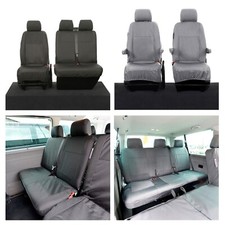 Vw Transporter T6 T6.1 Kombi Shuttle Seat Covers Tailored Waterproof Heavy Duty