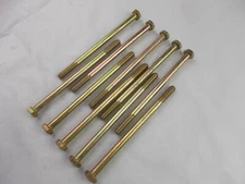 Hex Head Bolt 1/4"- 28 x 4-1/2" Long "10 Bolts" Grade 8  Zinc 1/4-28x4-1/2