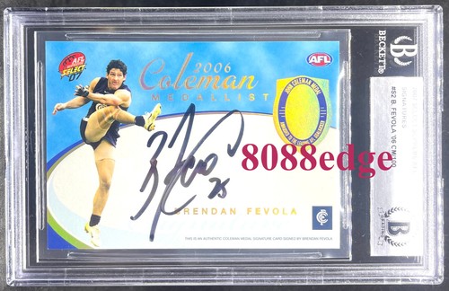 2007 SELECT AFL SUPREME SIGNATURE AUTO: BRENDAN FEVOLA #78/100 AUTOGRAPH BAS - Picture 2 of 5