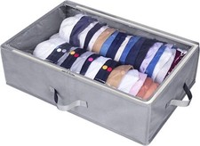 AOODA Large Hat Storage Box for Baseball Caps Organizer, Holds Up to 50 Grey