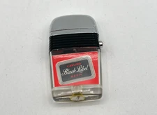 Vintage Scripto Carling Black Label / Stag Beer VU-Lighter w/ Black Band AS-IS