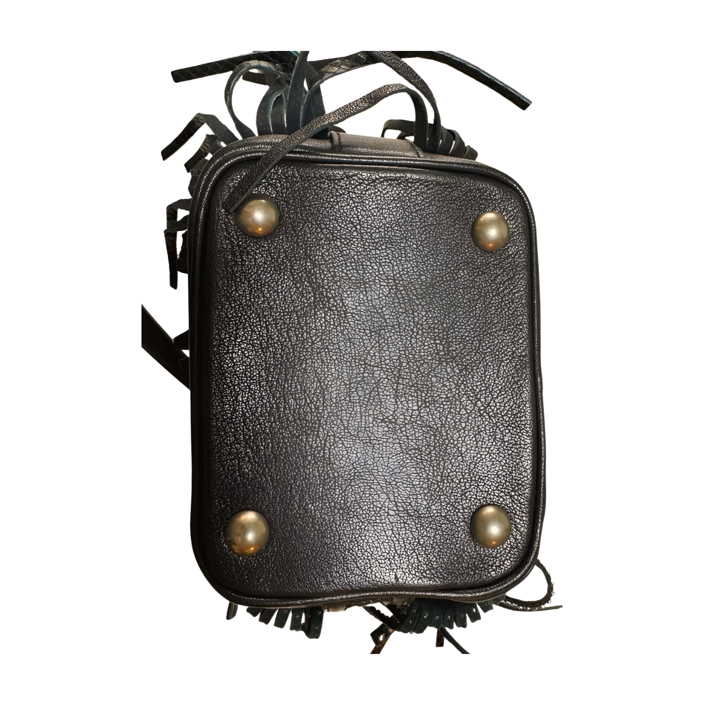 Yves Saint Laurent Mini borsa a tracolla in pelle nera borchie stella mai usata