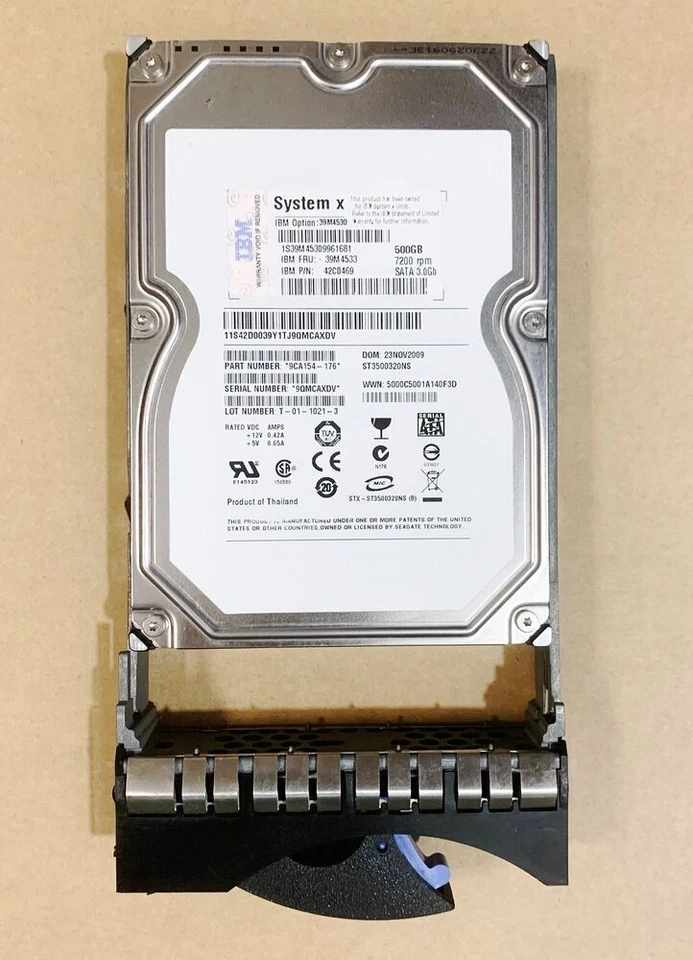 IBM 500GB 42C0469 39M4530 39M4533 3.5in Hot Swap 500GB SATA NEW HDD - Image 2 of 4