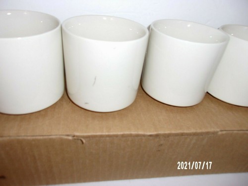 Ceramic Tea Cups Teacup Mugs White With Handles 3 x 3.5 x 2.5 Set Of 4 Packaged - Picture 6 of 8