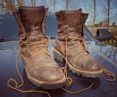 used logger boots