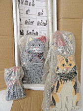 Christmas Cats Window Sitters Wooden Holiday Decoration 22"