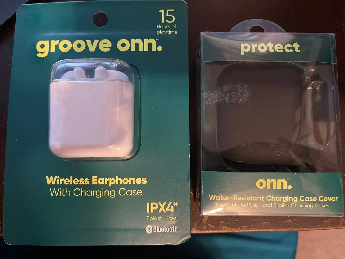 Groove Onn Wireless Earphones w/ Charging Case IPX4 And Case Cover