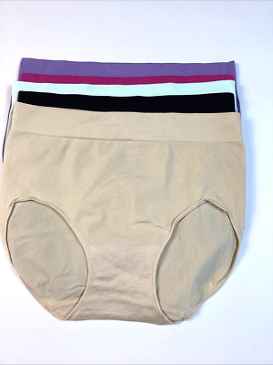 5 Pair Carole Hochman Ladies' Seamless Brief Multipack Size Small - Open Box New