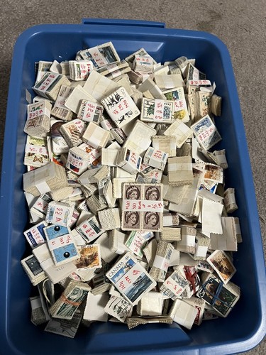 Huge Collection Of Canada Stamps In Bundles Used