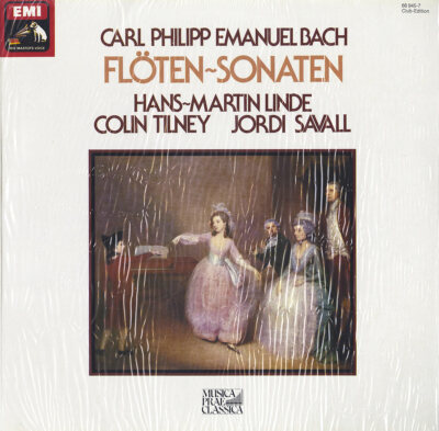 BACH CPE 5 Flute Sonatas HANS-MARTIN LINDE, TILNEY, SAVALL Viola EMI 66945 LP NM