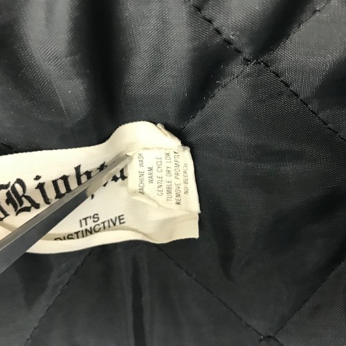 Vtg 80s Iowa Hawkeyes Down Sleeve Logo Jacket Coat ~ Wrightway Adult L Black - Picture 12 of 13