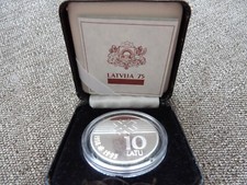 Latvia 1993 proof coin 10 Lats silver 75th Anniversary of the Republic of Latvia