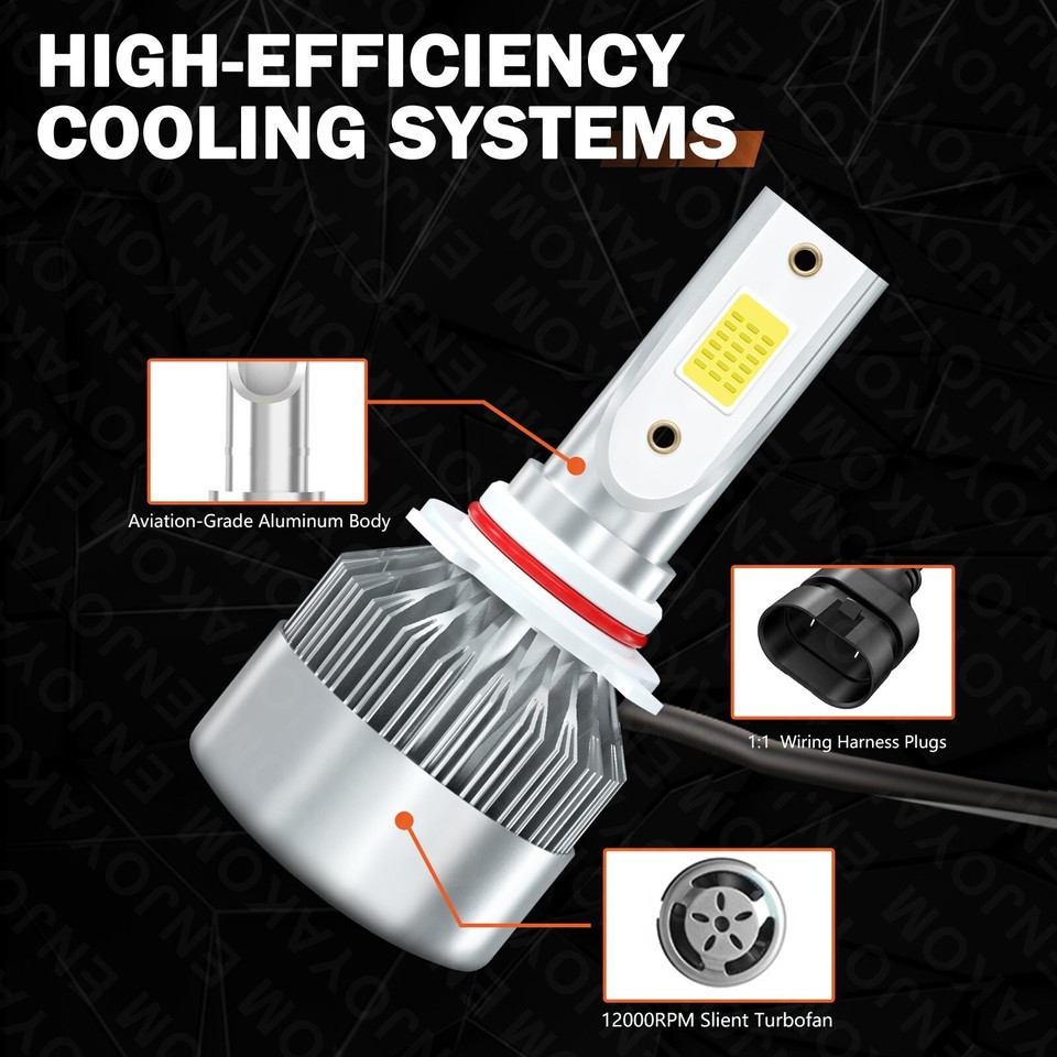 For Acura TL 2010 6x 6000K LED HID Headlight High/Low Beam + Fog Light