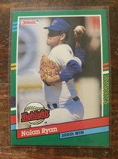 1991 Donruss Nolan Ryan 300th Win Highlights Card #BC-15 No Dot After INC ERROR 