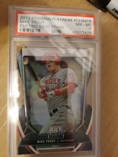 Mike Trout BOWMAN PLATINUM #CES-MTR CUTTING EDGE STARS Die-Cut PSA 8 NM-MT LA An