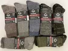 Wolverine Temperature Regulating Merino Wool Blend Work Boot Socks, Large, 4 prs