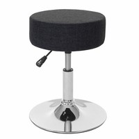 Hocker MCW-C22, Sitzhocker Schminkhocker, HöHenverstellbar Textil, Dunkelgrau